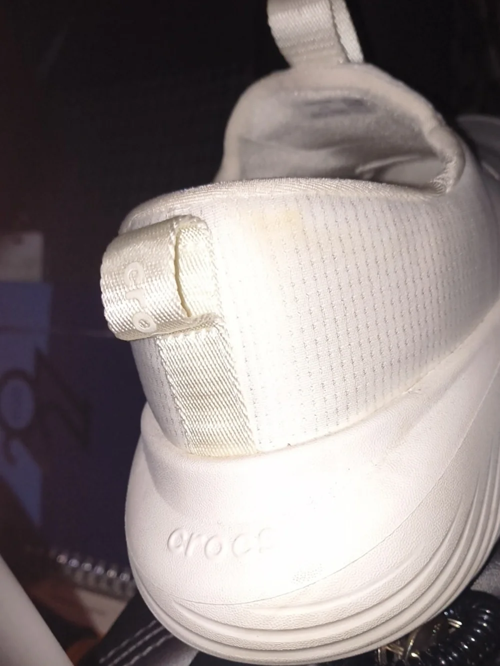 CROCS Men’s White Slip-On Chunky Sole Sneakers Size 12M